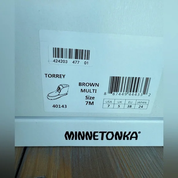 Minnetonka 7 Torrey Brown, Multicolor Indoor/Outdoor Slipper Boots FIT LIKE 6.5 - Picture 14 of 14